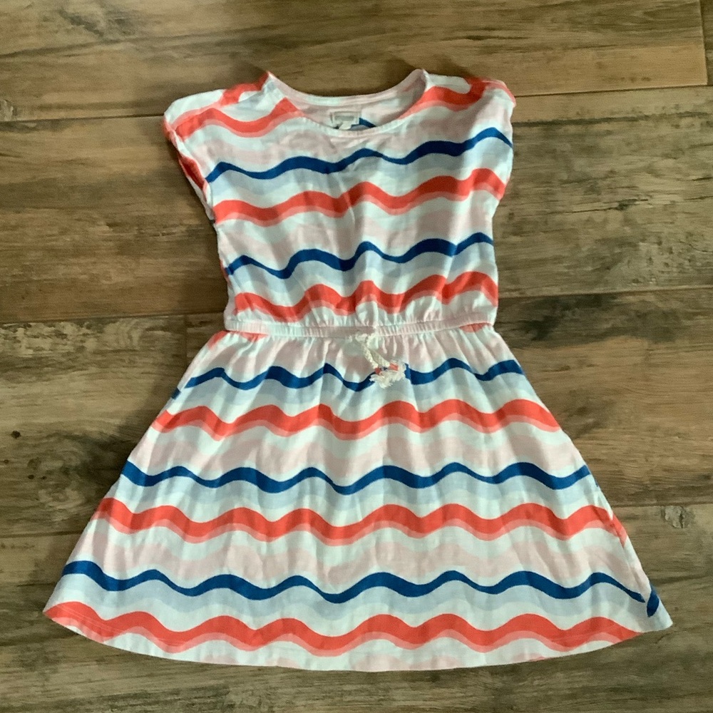 Cap sleeve, elastic waist dress for girls